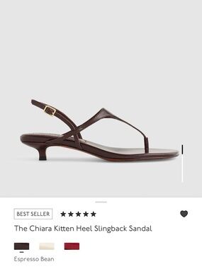 Madewell Chiara Kitten Heel Slingback Sandal — Espresso Bean Brown